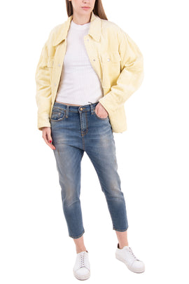 RRP €440 R13 Drop Crotch Jeans W24 Faded Dirty Look Cropped Made in Italy