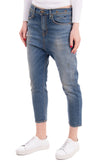 RRP €440 R13 Drop Crotch Jeans W24 Faded Dirty Look Cropped Made in Italy gallery photo number 4