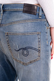 RRP €440 R13 Drop Crotch Jeans W24 Faded Dirty Look Cropped Made in Italy gallery photo number 6