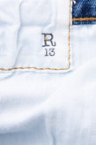 RRP €440 R13 Drop Crotch Jeans W24 Faded Dirty Look Cropped Made in Italy gallery photo number 7