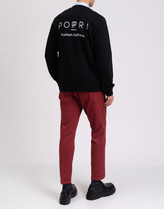 POPPRI Unisex Sweatshirt Size L Coated Logo Two Tone Crew Neck gallery photo number 3