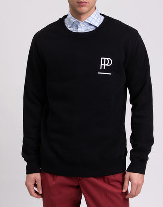 POPPRI Unisex Sweatshirt Size L Coated Logo Two Tone Crew Neck gallery photo number 4