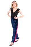RRP €320 FORTE DEI MARMI COUTURE Velour Track Trousers Size IT42 M Made in Italy gallery photo number 2