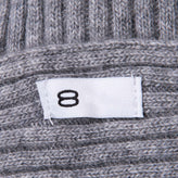 8 Stole Scarf Cashmere & Merino Wool Blend Ribbed Melange Made in Italy gallery photo number 4