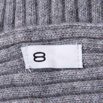 8 Stole Scarf Cashmere & Merino Wool Blend Ribbed Melange Made in Italy gallery photo number 4