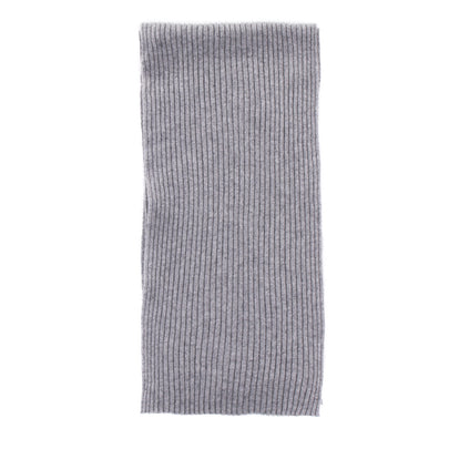 8 Stole Scarf Cashmere & Merino Wool Blend Ribbed Melange Made in Italy