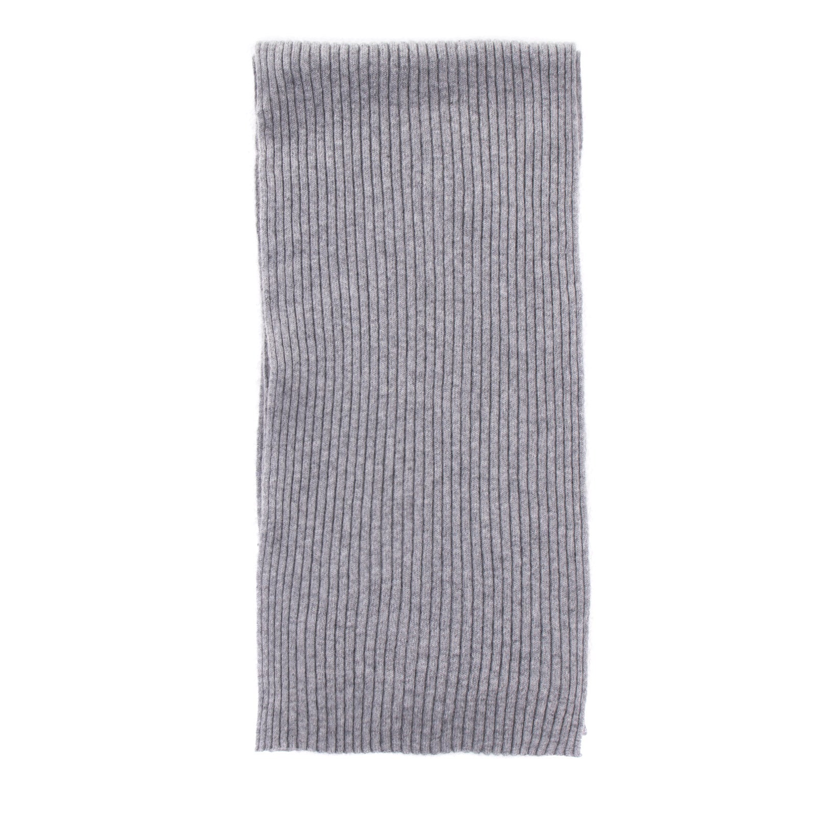 8 Stole Scarf Cashmere & Merino Wool Blend Ribbed Melange Made in Italy gallery main photo