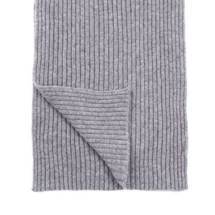 8 Stole Scarf Cashmere & Merino Wool Blend Ribbed Melange Made in Italy gallery photo number 2