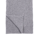 8 Stole Scarf Cashmere & Merino Wool Blend Ribbed Melange Made in Italy gallery photo number 2