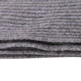 8 Stole Scarf Cashmere & Merino Wool Blend Ribbed Melange Made in Italy gallery photo number 3