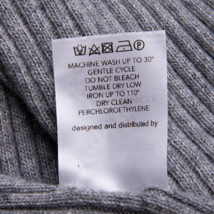 8 Stole Scarf Cashmere & Merino Wool Blend Ribbed Melange Made in Italy gallery photo number 6