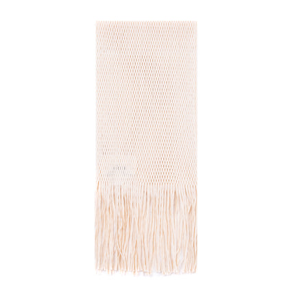 RRP €380 ALYX Stole Scarf Ivory Open Knit Fringe Edges Made in Italy gallery photo number 4