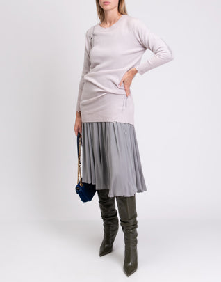 RRP €275 ENZA COSTA Cashmere & Wool Longline Jumper Size XS HANDMADE Destroyed