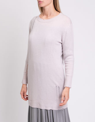 RRP €275 ENZA COSTA Cashmere & Wool Longline Jumper Size XS HANDMADE Destroyed gallery photo number 5