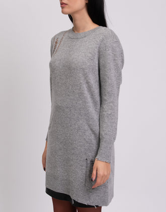 RRP €275 ENZA COSTA Cashmere & Wool Longline Jumper Size XS HANDMADE Destroyed gallery photo number 5