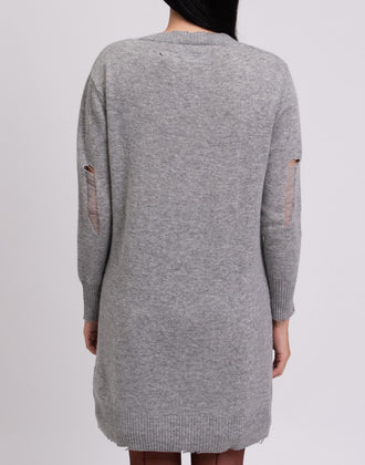RRP €275 ENZA COSTA Cashmere & Wool Longline Jumper Size XS HANDMADE Destroyed gallery photo number 6