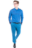 RRP€135 HACKETT Chino Trousers Size 38L Stretch Garment Dye Herringbone Slim Fit gallery photo number 1