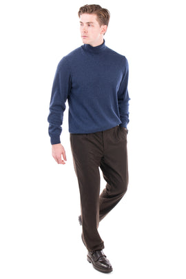 RRP €175 HACKETT Pleated Trousers Size 36R Wool Blend Stretch Melange Effect