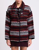 GEORGE J. LOVE Jacket Size L Wool Blend Ethnic Pattern Collared Made in Italy gallery photo number 4