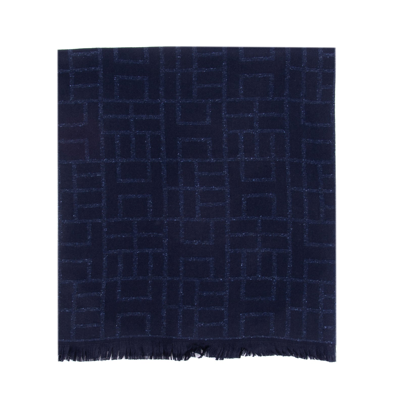 HACKETT Shawl/Wrap Scarf Silk & Wool Blend Geometric Pattern Made in Italy gallery main photo