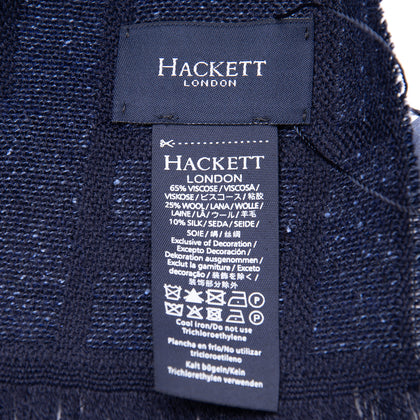 HACKETT Shawl/Wrap Scarf Silk & Wool Blend Geometric Pattern Made in Italy gallery photo number 5