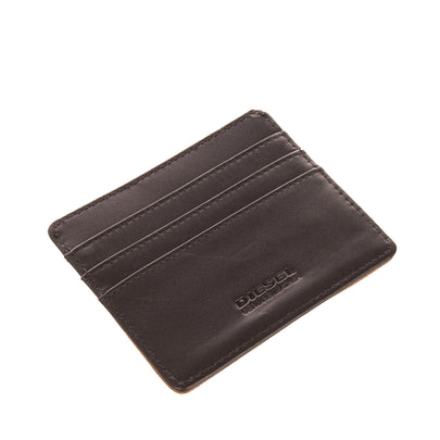DIESEL 'MOHICANHERO' JOHNAS I Leather Wallet Card Holder Case Grainy Two Tone