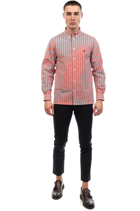 RRP€290 MSGM Shirt Size 39 15 1/2 M  Crumpled Striped Embroidered Made in Italy gallery photo number 1