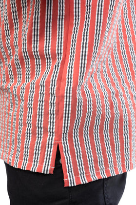 RRP€290 MSGM Shirt Size 39 15 1/2 M  Crumpled Striped Embroidered Made in Italy gallery photo number 6