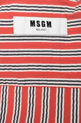 RRP€290 MSGM Shirt Size 39 15 1/2 M  Crumpled Striped Embroidered Made in Italy gallery photo number 8