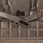 SECRET PON-PON Tote Bag Quilted Metallic PVC Leather Closure gallery photo number 7