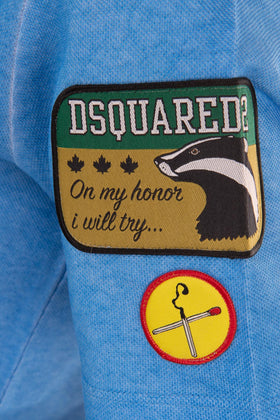 RRP €190 DSQUARED2 T-Shirt Top Size S Garment Dye Scout Patches Made in Italy gallery photo number 7