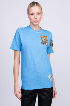 RRP €190 DSQUARED2 T-Shirt Top Size S Garment Dye Scout Patches Made in Italy gallery photo number 3