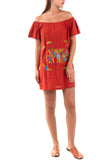 RRP €250 SENSI STUDIO Mini Beach Dress Size S Embroidered Flowers Off Shoulder gallery photo number 3