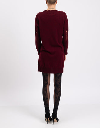 RRP€275 ENZA COSTA Cashmere & Wool Longline Jumper Size XS HANDMADE Distressed gallery photo number 6