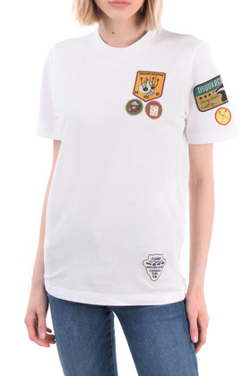 RRP€190 DSQUARED2 T-Shirt Top Size S  Scout Patches  Short Sleeve Made in Italy gallery photo number 5