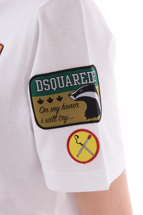 RRP€190 DSQUARED2 T-Shirt Top Size S  Scout Patches  Short Sleeve Made in Italy gallery photo number 8