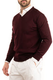 GIOFERRARI Jumper Size 52 / XL Wool Blend Thin Knit Long Sleeve V gallery photo number 1