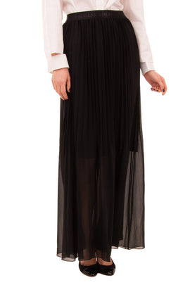 RRP €485 BY MALENE BIRGER Maxi Pleated Skirt Size 38 / M Black Elasticated Waist