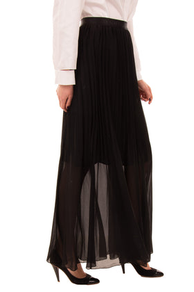 RRP €485 BY MALENE BIRGER Maxi Pleated Skirt Size 38 / M Black Elasticated Waist gallery photo number 3