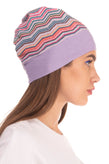 RRP €165 MISSONI Beanie Cap One Size Cashmere & Wool Blend Thin Knit Zig Zag gallery photo number 3