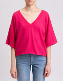 VICOLO Jumper One Size Pink Thin Knit Cashmere Angora & Wool Blend Made in Italy gallery photo number 4