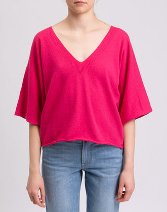 VICOLO Jumper One Size Pink Thin Knit Cashmere Angora & Wool Blend Made in Italy gallery photo number 4