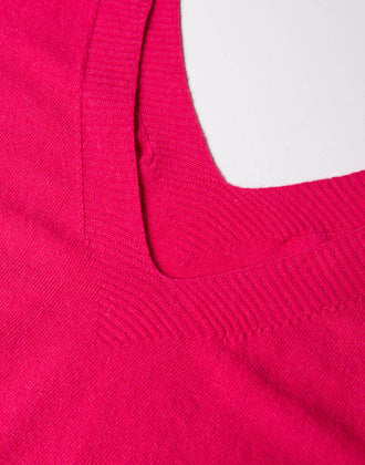 VICOLO Jumper One Size Pink Thin Knit Cashmere Angora & Wool Blend Made in Italy gallery photo number 7