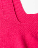 VICOLO Pink Jumper One Size Cashmere Wool & Angora Blend Raw Edges Made in Italy gallery photo number 7