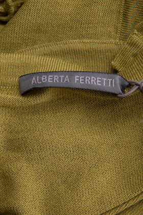 RRP €415 ALBERTA FERRETTI Wool Cardigan Size IT 42 / M Cropped Made in Italy gallery photo number 9