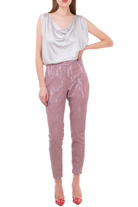 RRP €340 JUST CAVALLI Lace Trousers Size IT 40 / S See Through Zipped Cuffs gallery photo number 2