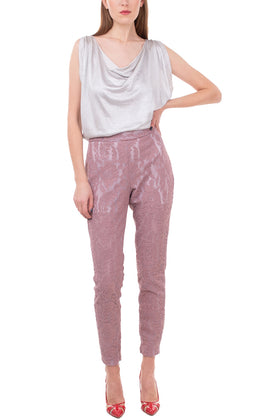RRP €340 JUST CAVALLI Lace Trousers Size IT 42 / M See Through Zipped Cuffs gallery photo number 1