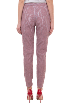 RRP €340 JUST CAVALLI Lace Trousers Size IT 42 / M See Through Zipped Cuffs gallery photo number 5