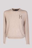 RRP €195 HACKETT Cashmere & Wool Jumper Size L Herringbone Trim Elbow Patch gallery photo number 1