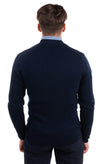 RRP €195 HACKETT Wool Tipped Cardigan Size S Thin Knit Button Front Y-Neck gallery photo number 6